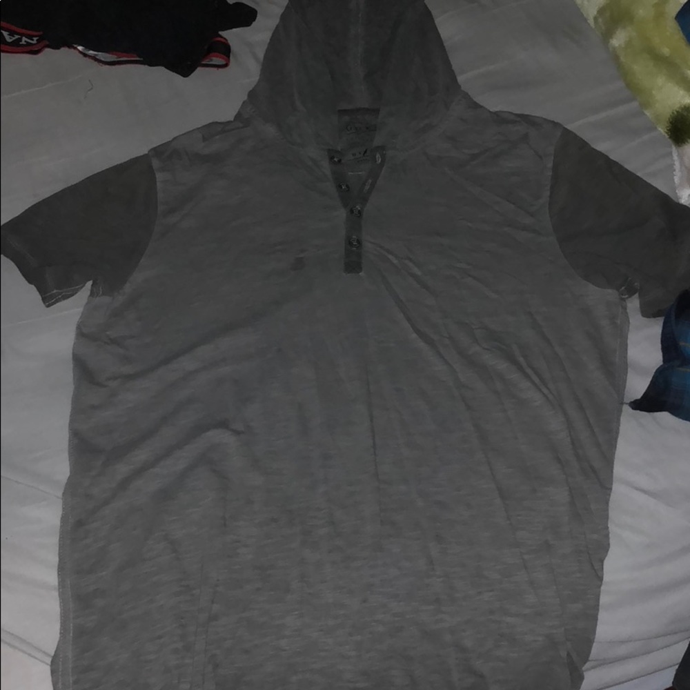 Guess grey hooded shirt